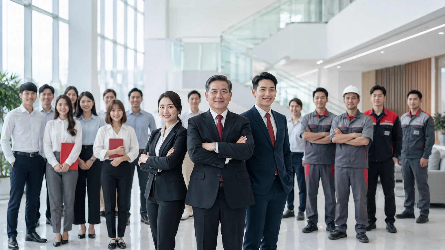 องค์กรขนาดใหญ่ที่มีพนักงานหลายระดับตำแหน่งและลักษณะงานแตกต่างกัน