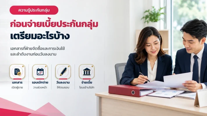 ก่อนจ่ายเบี้ยประกันกลุ่ม เตรียมอะไรบ้าง เอกสารที่ฝ่ายจัดซื้อและการเงินต้องเตรียม